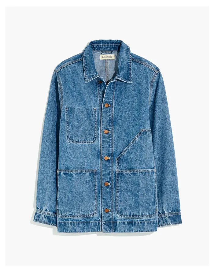 Men Lightweight Denim Chore Jacket Bransford Wash Madewell Jackets Men Lightweight Denim Chore Jacket Bransford Wash Madewell Jackets