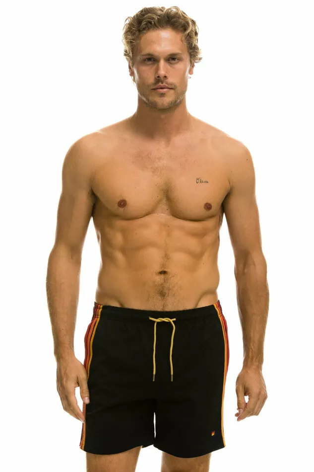 Men MEN039S 5 STRIPE FLEX SHORTS 8211 BLACK Aviator Nation Shorts Men MEN039S 5 STRIPE FLEX SHORTS 8211 BLACK Aviator Nation Shorts
