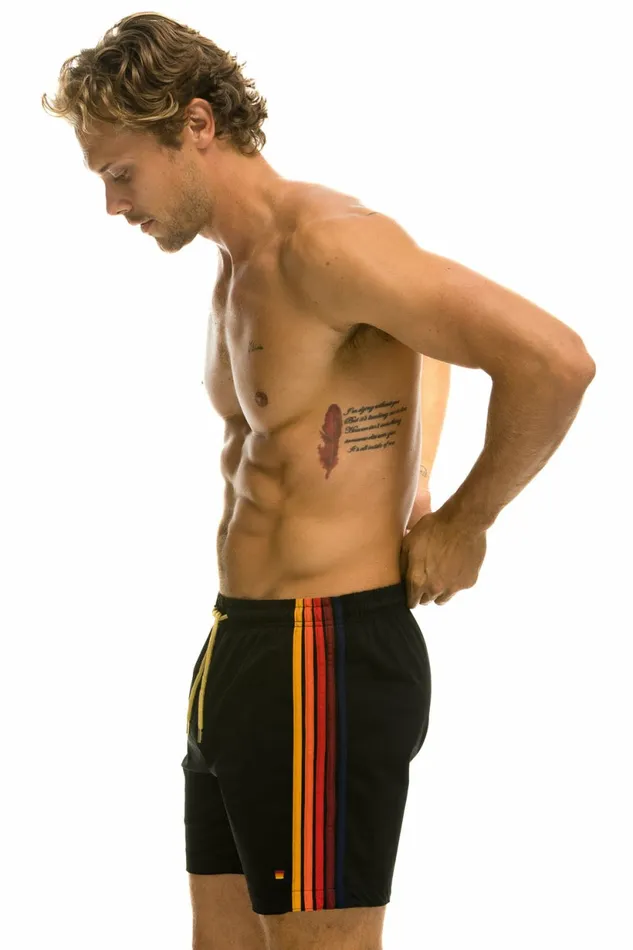 Men MEN039S 5 STRIPE FLEX SHORTS 8211 BLACK Aviator Nation Shorts Men MEN039S 5 STRIPE FLEX SHORTS 8211 BLACK Aviator Nation Shorts