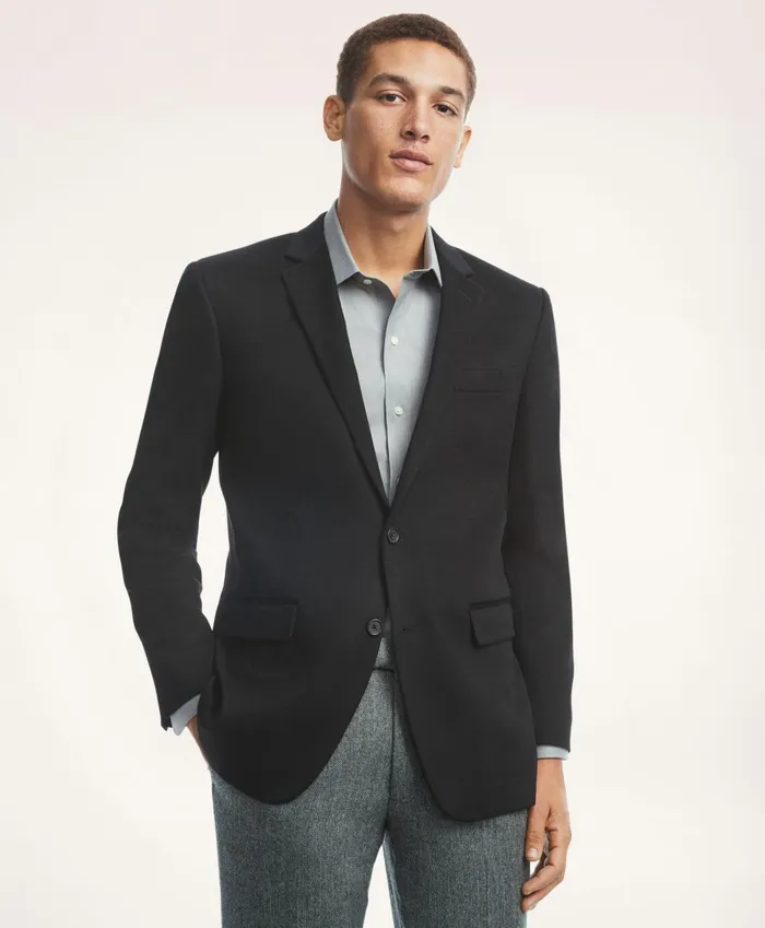 Men Milano SlimFit Cashmere Sport Coat Black Brooks Brothers Sport Coats and Blazers