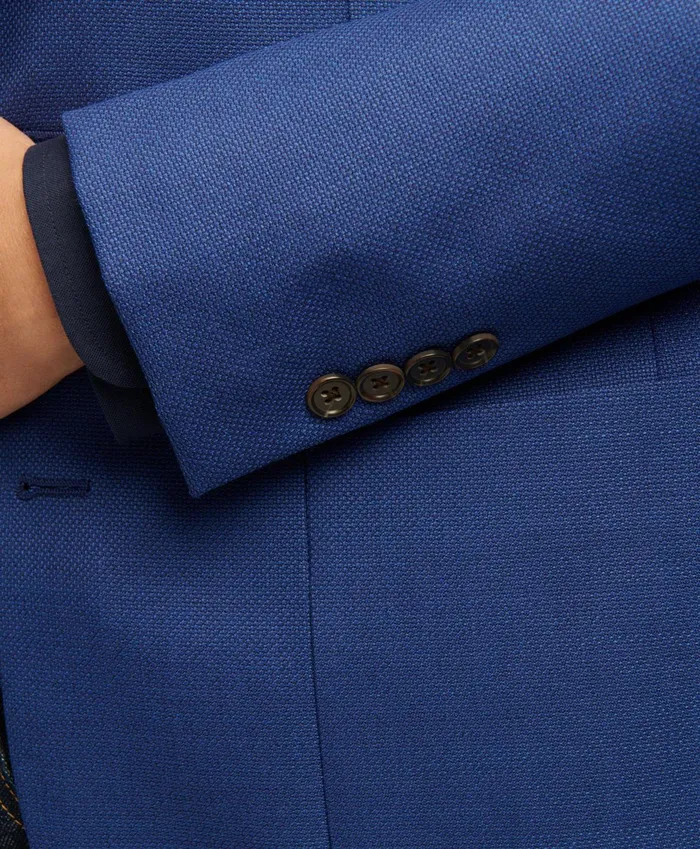 Men Milano SlimFit Wool Hopsack Sport Coat Blue Brooks Brothers Sport Coats and Blazers