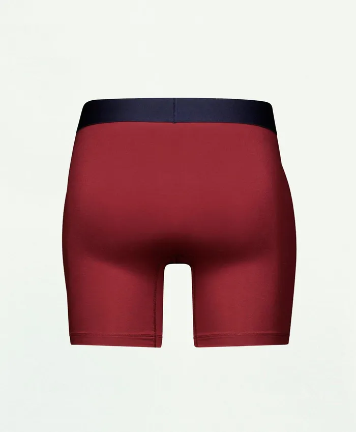 Men Modal Boxer Briefs Burgundy Brooks Brothers Underwear