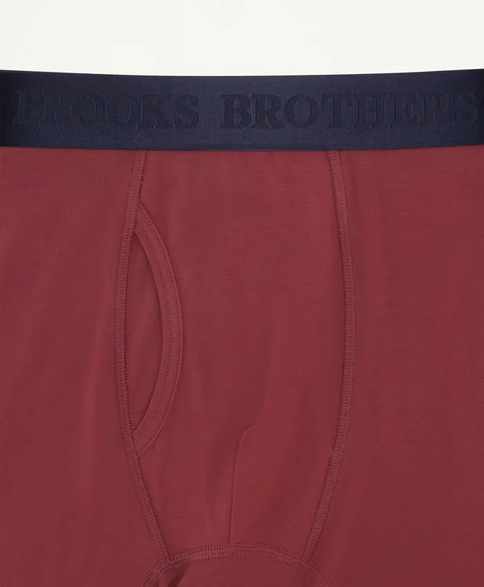 Men Modal Boxer Briefs Burgundy Brooks Brothers Underwear