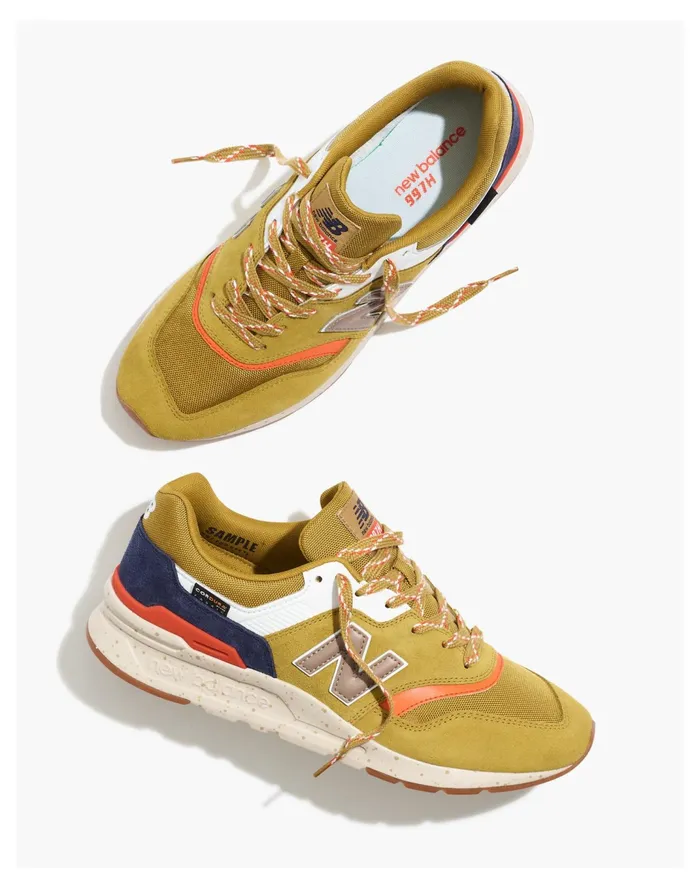 Men New Balance Suede 997H Sneakers In Natural Indigo And Earth Red Gold Moss Madewell Sneakers Men New Balance Suede 997H Sneakers In Natural Indigo And Earth Red Gold Moss Madewell Sneakers
