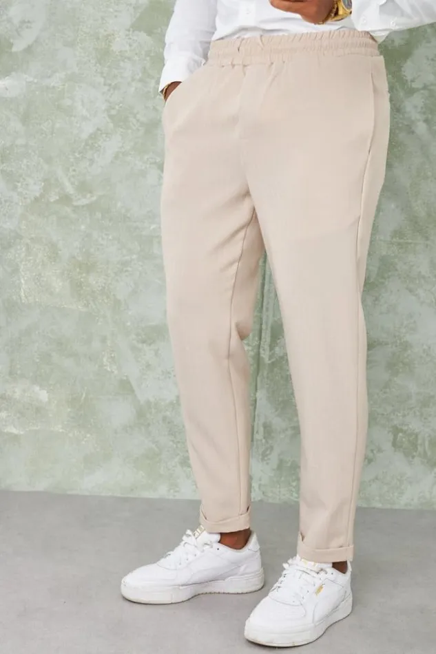 Men Pantalon Beige Uni Beige Brentiny Paris Pants