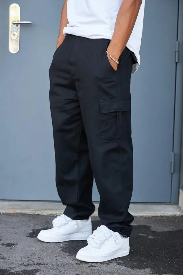 Men Pantalon Cargo Noir Black Brentiny Paris Pants
