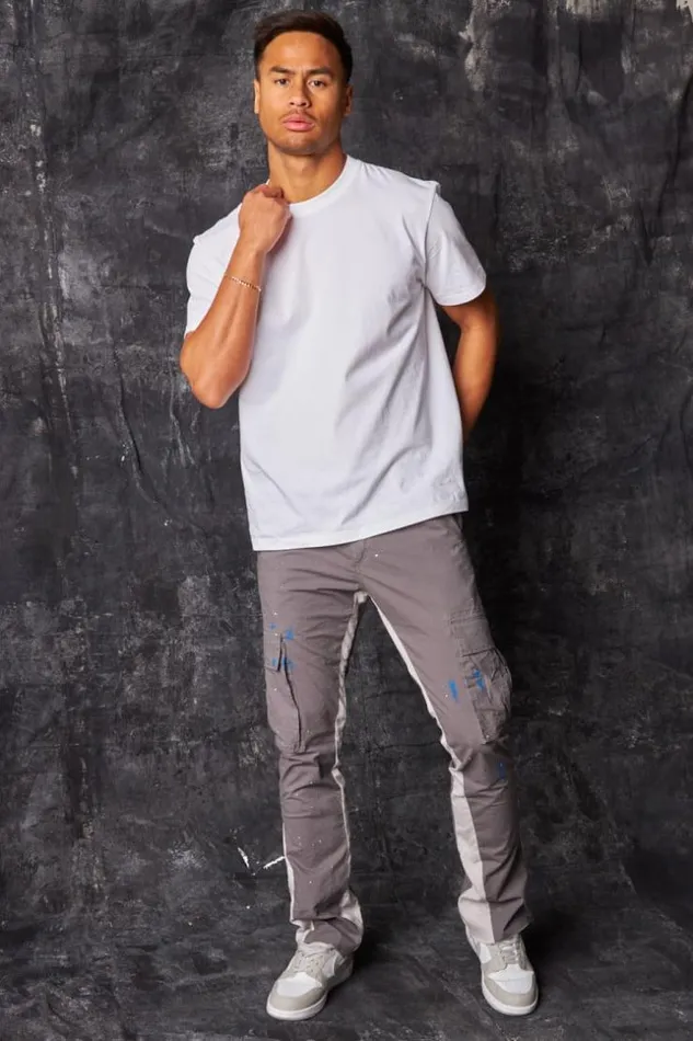 Men Pantalon Cargo Tach Gris Grey Brentiny Paris Pants