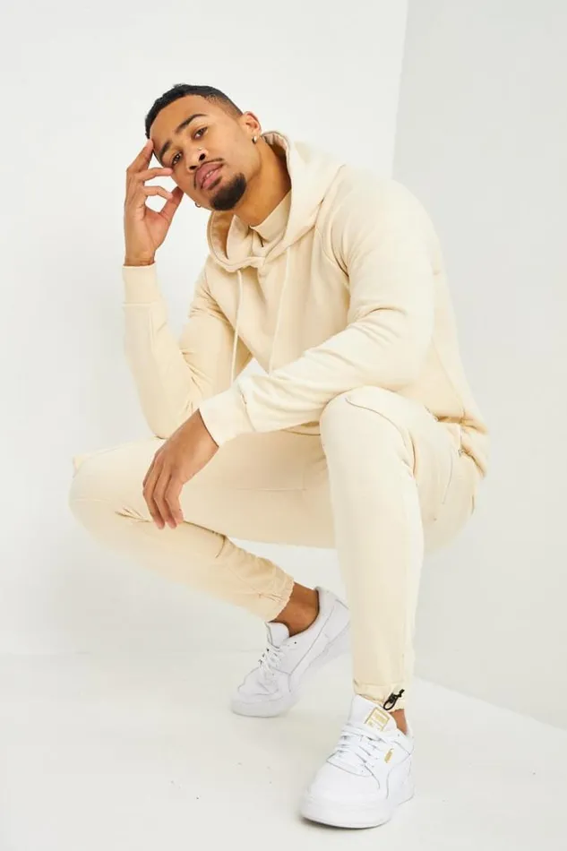 Men Pantalon De Jogging Beige Poches Cargo Beige Brentiny Paris Jogging Bottoms Men Pantalon De Jogging Beige Poches Cargo Beige Brentiny Paris Jogging Bottoms