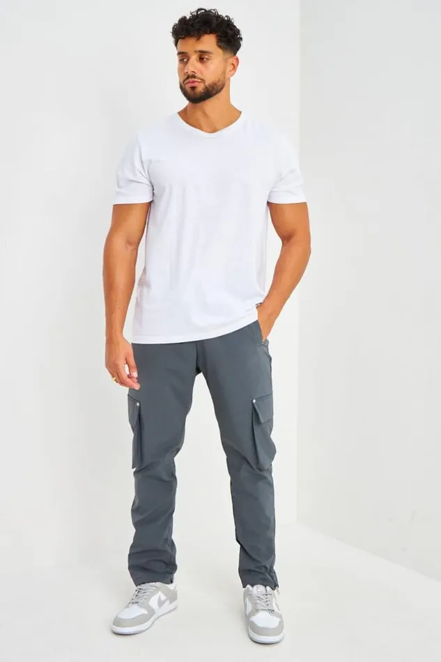 Men Pantalon De Jogging Gris Anthracite Poches Cargo Et Zipp Aux Chevilles Grey Brentiny Paris Jogging Bottoms Men Pantalon De Jogging Gris Anthracite Poches Cargo Et Zipp Aux Chevilles Grey Brentiny Paris Jogging Bottoms