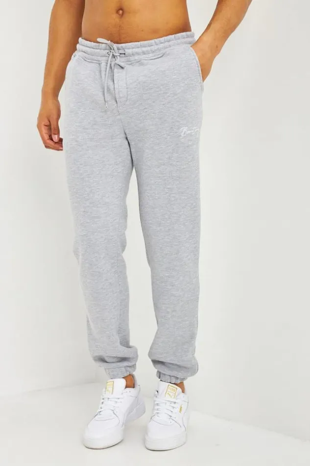 Men Pantalon De Jogging Gris Inscription Brentiny Grey Brentiny Paris Jogging Bottoms