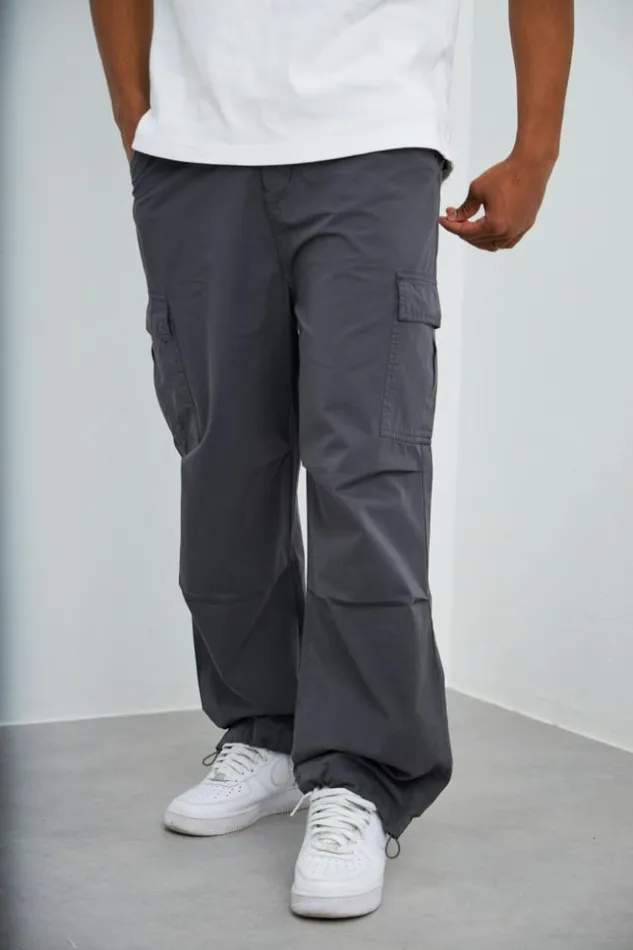 Men Pantalon En Toile Cargo Gris Grey Brentiny Paris Pants