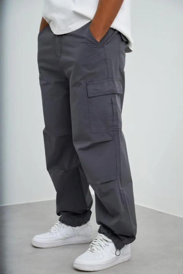 Men Pantalon En Toile Cargo Gris Grey Brentiny Paris Pants