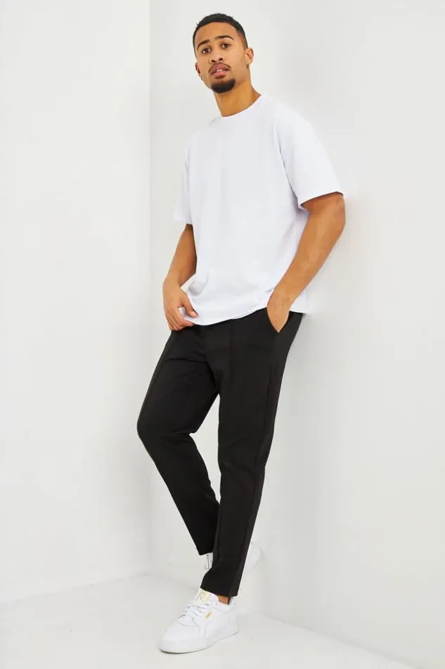 Men Pantalon Pinces Noir Black Brentiny Paris Pants