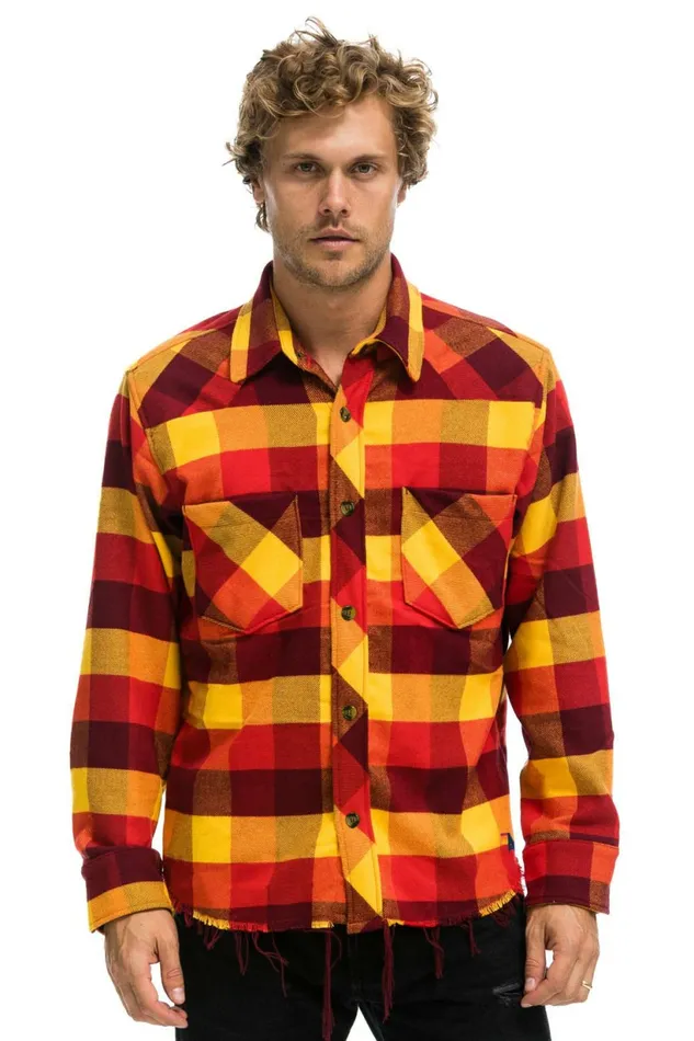 Men PLAID FLANNEL WESTERN SHIRT 8211 SURFY PLAID Aviator Nation Tees Men PLAID FLANNEL WESTERN SHIRT 8211 SURFY PLAID Aviator Nation Tees
