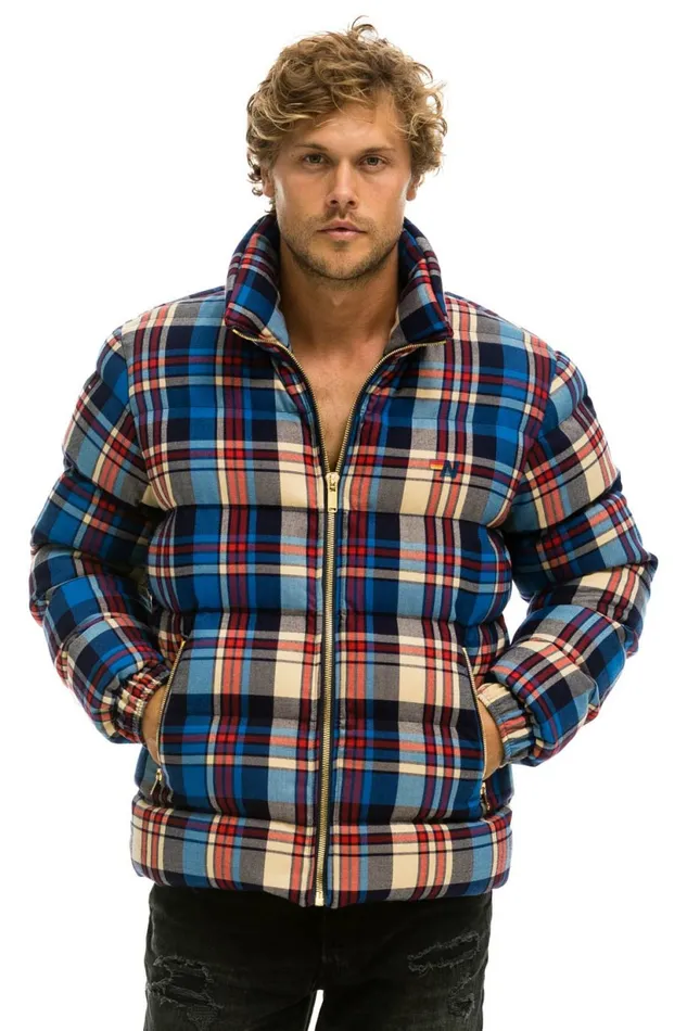 Men PLAID TRAVELER JACKET 8211 PATRIOT PLAID Aviator Nation Outerwear
