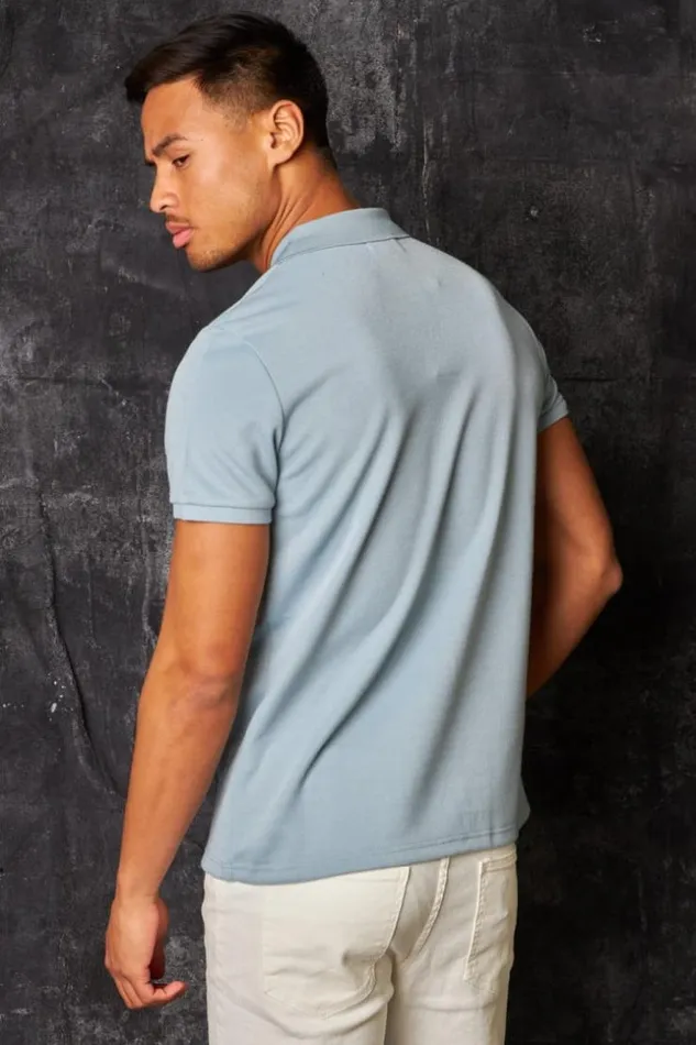 Men Polo Manches Courtes Col Zipp Bleu Clair Bleuclair Brentiny Paris Polo Shirts Men Polo Manches Courtes Col Zipp Bleu Clair Bleuclair Brentiny Paris Polo Shirts