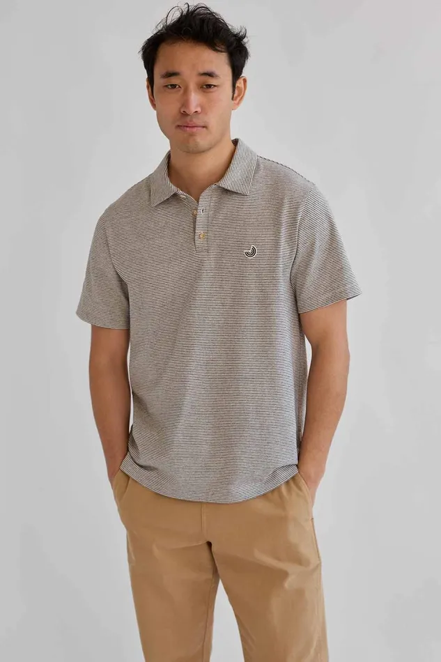 Men Portbraddon 8211 White and Navy Stripes TWOTHIRDS TShirts