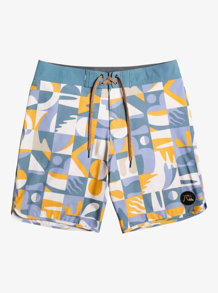 Men Quiksilver Boardshorts HEMPSTRETCH Scallop 19034 Boardshorts Ashley Blue