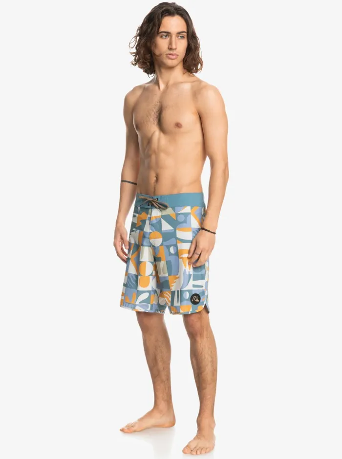 Men Quiksilver Boardshorts HEMPSTRETCH Scallop 19034 Boardshorts Ashley Blue Men Quiksilver Boardshorts HEMPSTRETCH Scallop 19034 Boardshorts Ashley Blue