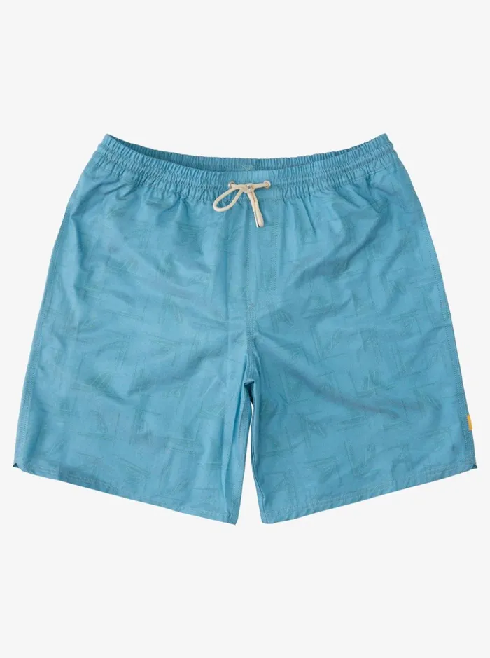Men Quiksilver Boardshorts Waterman Fin Party 19034 Volleys Blue Moon Fin Party Vol