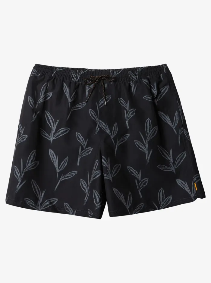 Men Quiksilver Boardshorts Waterman Ginger Stalks Volleys Black Ginger Stalks