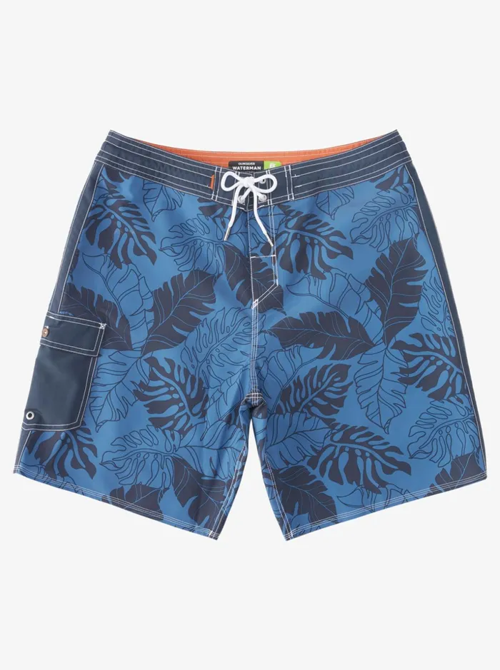 Men Quiksilver Boardshorts Waterman Throwback Print 2 19034 Boardshorts Ensign Blue Throwback