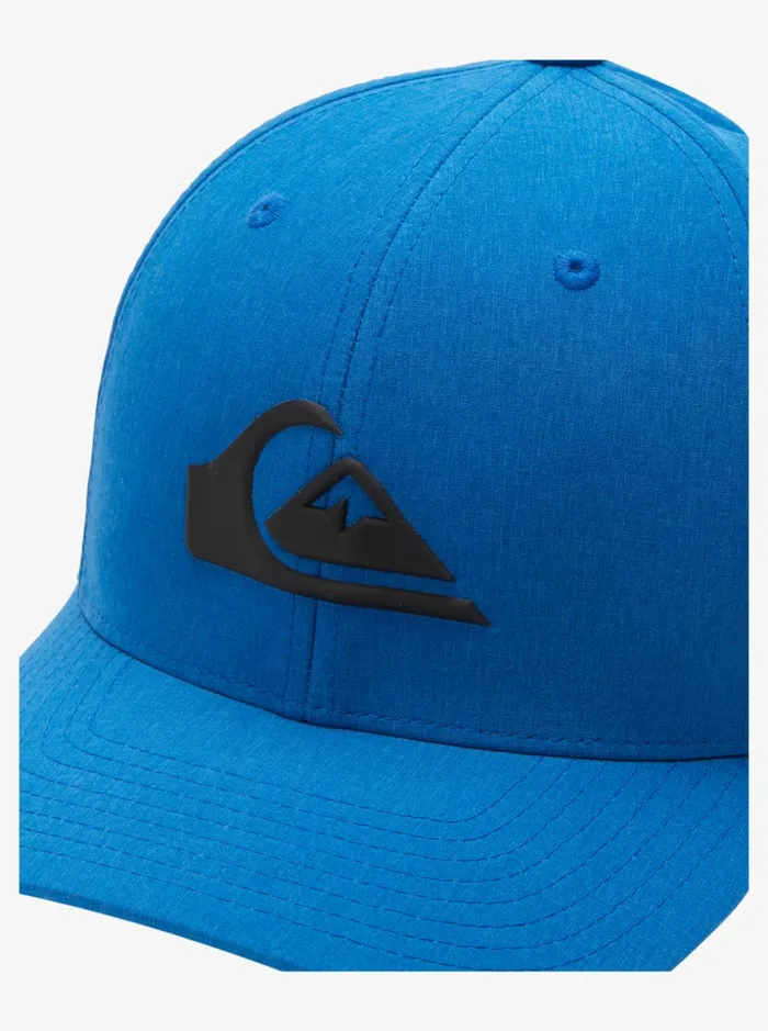 Men Quiksilver Hats Amped Up Flexifit Hat Snorkel Blue Heather Men Quiksilver Hats Amped Up Flexifit Hat Snorkel Blue Heather