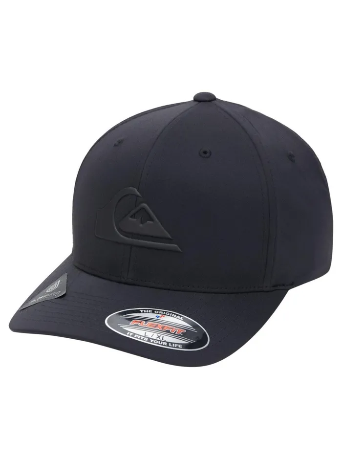 Men Quiksilver Hats Amped Up Flexifit Hat True Black Men Quiksilver Hats Amped Up Flexifit Hat True Black