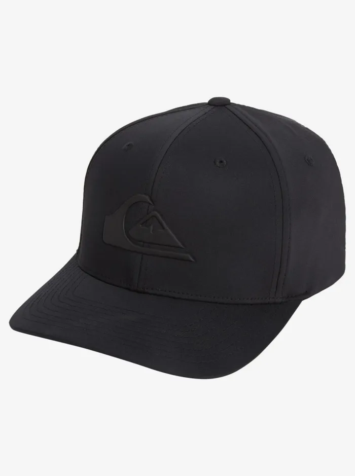 Men Quiksilver Hats Amped Up Flexifit Hat True Black Men Quiksilver Hats Amped Up Flexifit Hat True Black