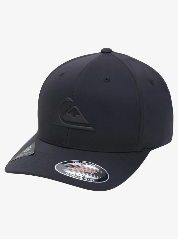 Men Quiksilver Hats Amped Up Flexifit Hat True Black Men Quiksilver Hats Amped Up Flexifit Hat True Black