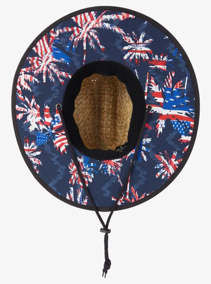 Men Quiksilver Hats Outsider Americana Straw Lifeguard Hat Navyred Men Quiksilver Hats Outsider Americana Straw Lifeguard Hat Navyred