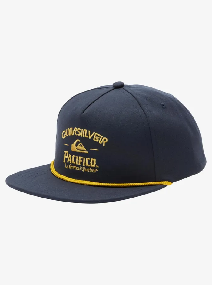 Men Quiksilver Hats Quiksilver X Pacifico Lost Count Snapback Hat Navy Blazer