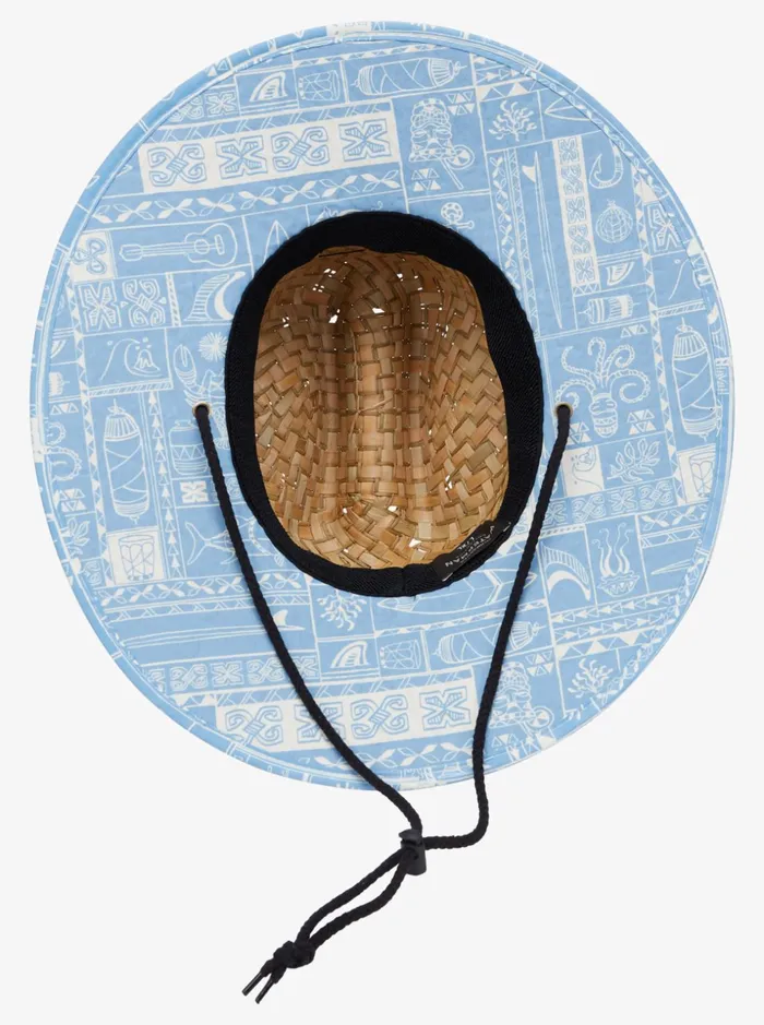 Men Quiksilver Hats Waterman Outsider Straw Lifeguard Hat Dusk Blue Men Quiksilver Hats Waterman Outsider Straw Lifeguard Hat Dusk Blue