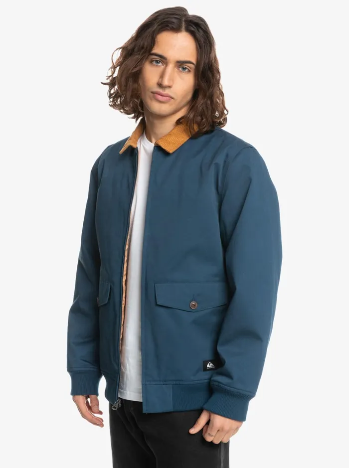 Men Quiksilver Jackets Concave Harrington Jacket Insignia Blue Men Quiksilver Jackets Concave Harrington Jacket Insignia Blue