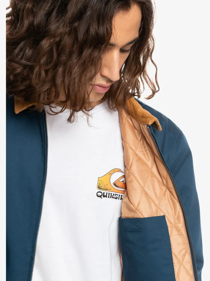 Men Quiksilver Jackets Concave Harrington Jacket Insignia Blue Men Quiksilver Jackets Concave Harrington Jacket Insignia Blue