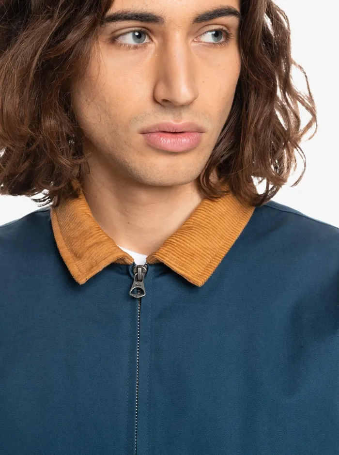 Men Quiksilver Jackets Concave Harrington Jacket Insignia Blue Men Quiksilver Jackets Concave Harrington Jacket Insignia Blue
