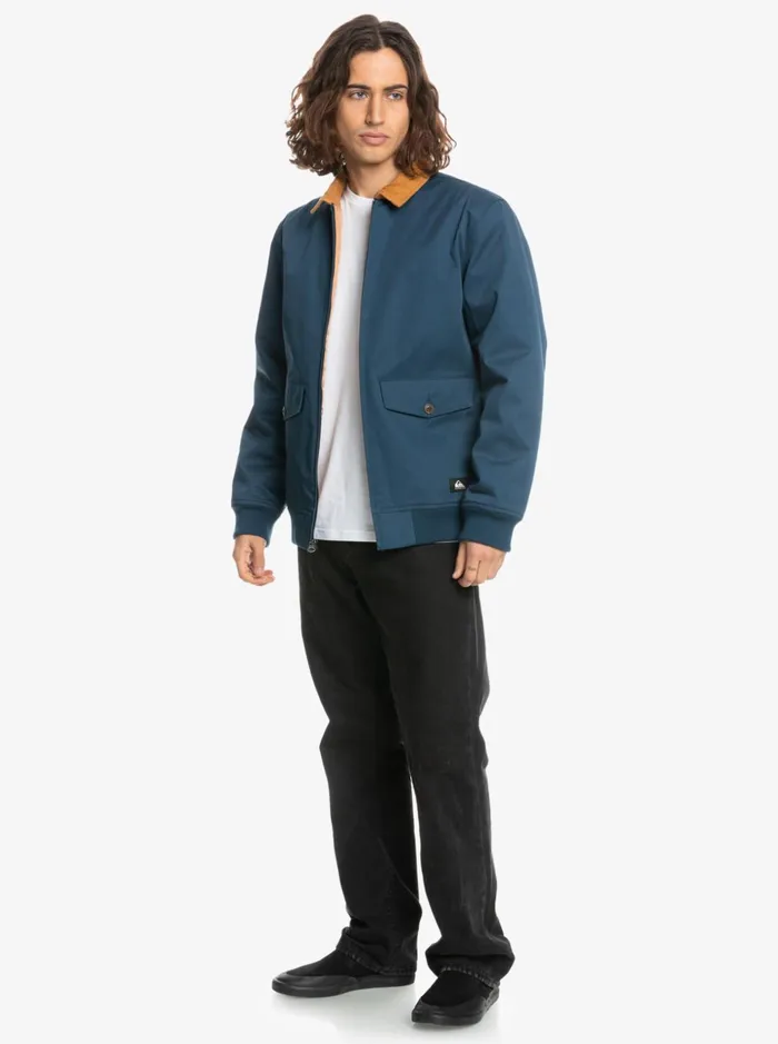 Men Quiksilver Jackets Concave Harrington Jacket Insignia Blue Men Quiksilver Jackets Concave Harrington Jacket Insignia Blue