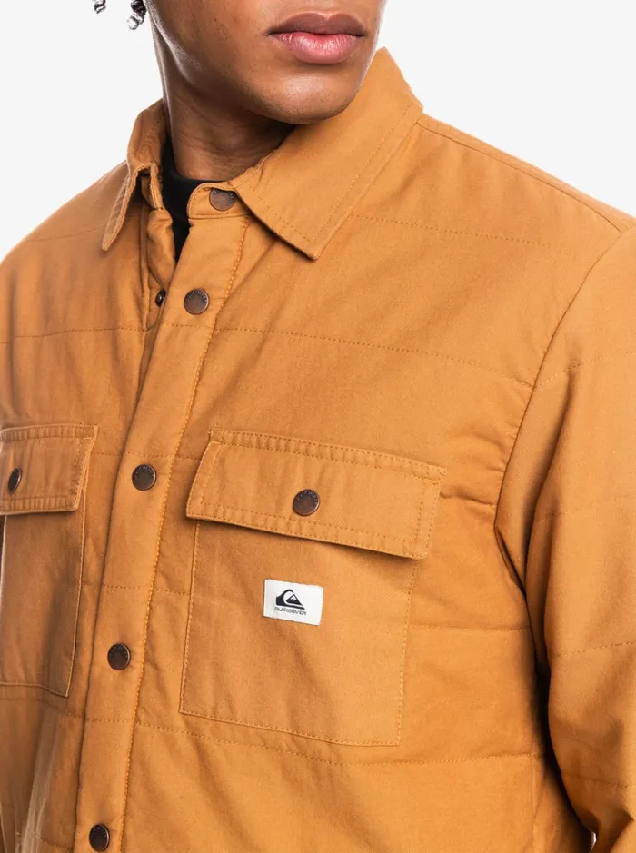 Men Quiksilver Jackets Downrail Canvas Chore Jacket Brown Sugar Men Quiksilver Jackets Downrail Canvas Chore Jacket Brown Sugar