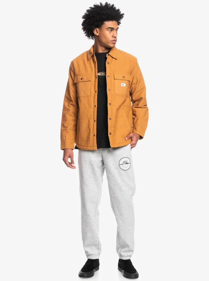 Men Quiksilver Jackets Downrail Canvas Chore Jacket Brown Sugar Men Quiksilver Jackets Downrail Canvas Chore Jacket Brown Sugar