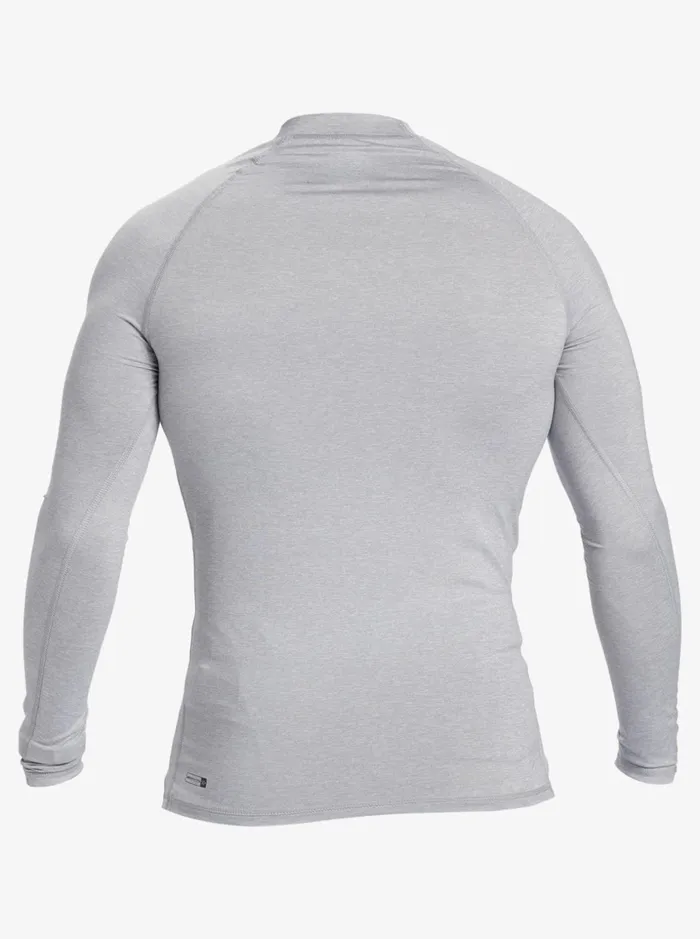 Men Quiksilver Rashguards Hawaii Double Down UPF 50 Long Sleeve Surf Tee Sleet Heather Men Quiksilver Rashguards Hawaii Double Down UPF 50 Long Sleeve Surf Tee Sleet Heather