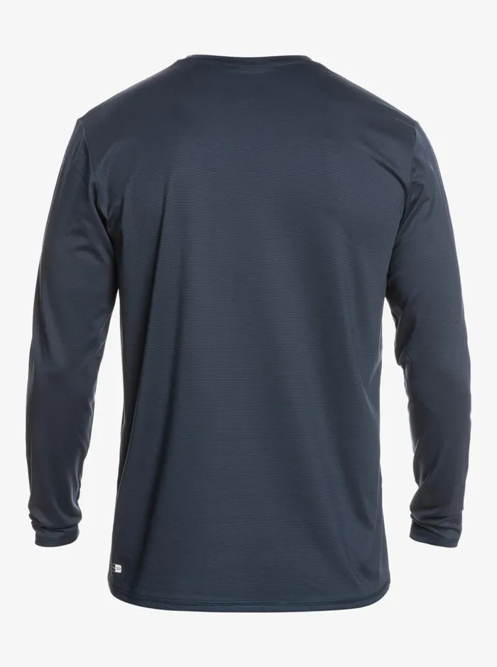 Men Quiksilver Rashguards Heritage Heather Long Sleeve UPF 50 Surf Tee Midnight Navy Heather Men Quiksilver Rashguards Heritage Heather Long Sleeve UPF 50 Surf Tee Midnight Navy Heather