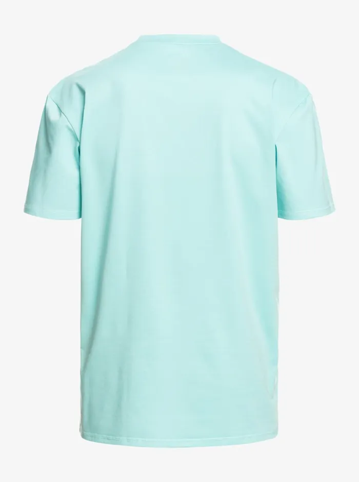 Men Quiksilver Rashguards Heritage Heather Short Sleeve UPF 50 Surf TShirt Angel Blue Heather Men Quiksilver Rashguards Heritage Heather Short Sleeve UPF 50 Surf TShirt Angel Blue Heather