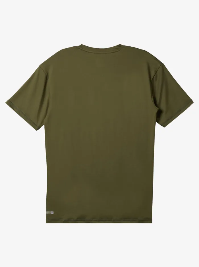 Men Quiksilver Rashguards Omni Session UPF 50 Short Sleeve Surf Tee Four Leaf Clover Men Quiksilver Rashguards Omni Session UPF 50 Short Sleeve Surf Tee Four Leaf Clover