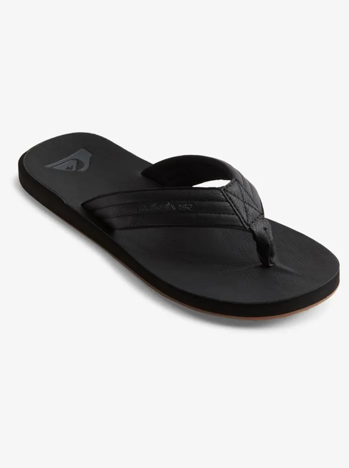 Men Quiksilver Sandals Carver Nubuck Sandals Solid Black Men Quiksilver Sandals Carver Nubuck Sandals Solid Black