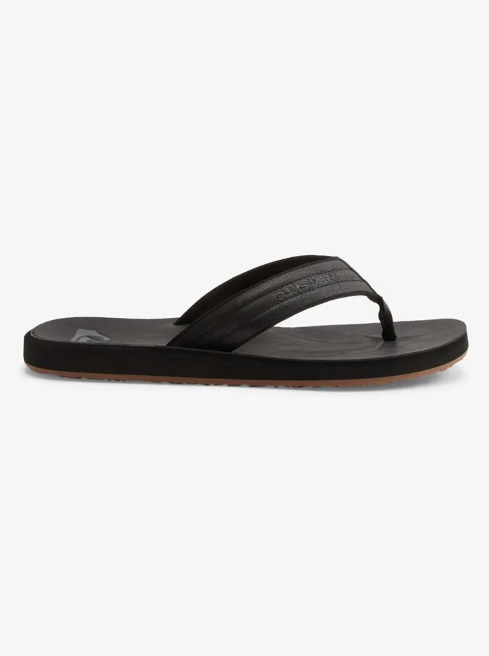 Men Quiksilver Sandals Carver Nubuck Sandals Solid Black Men Quiksilver Sandals Carver Nubuck Sandals Solid Black