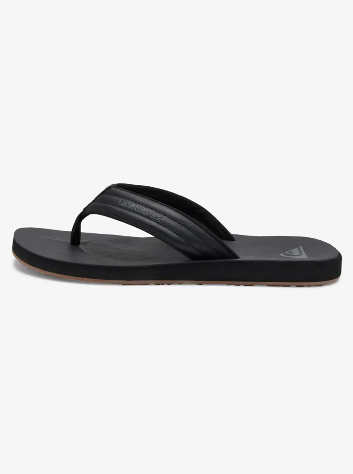 Men Quiksilver Sandals Carver Nubuck Sandals Solid Black Men Quiksilver Sandals Carver Nubuck Sandals Solid Black