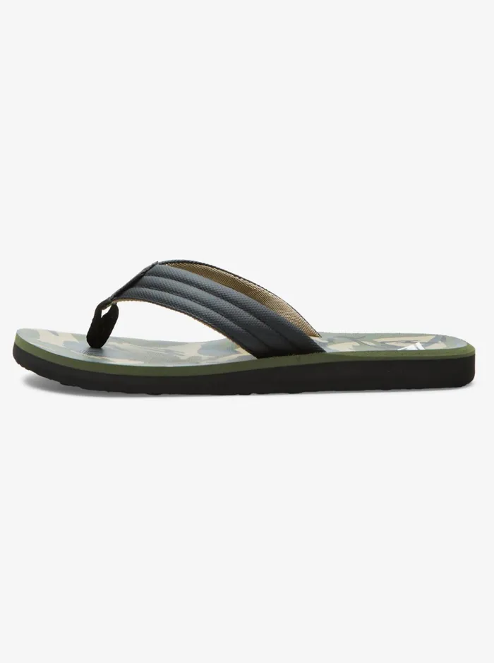 Men Quiksilver Sandals Carver Print Sandals Blackgreengrey Men Quiksilver Sandals Carver Print Sandals Blackgreengrey