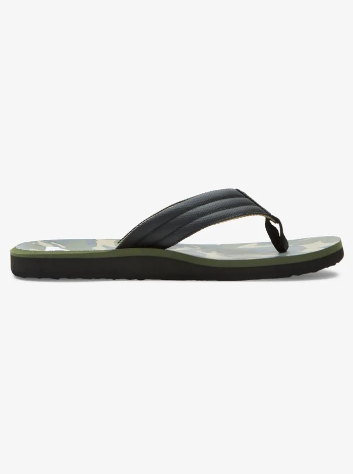Men Quiksilver Sandals Carver Print Sandals Blackgreengrey Men Quiksilver Sandals Carver Print Sandals Blackgreengrey