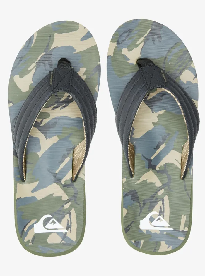 Men Quiksilver Sandals Carver Print Sandals Blackgreengrey Men Quiksilver Sandals Carver Print Sandals Blackgreengrey
