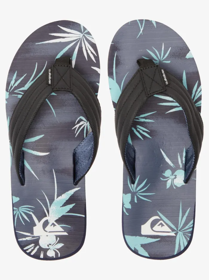 Men Quiksilver Sandals Carver Print Sandals Blue 6 Men Quiksilver Sandals Carver Print Sandals Blue 6